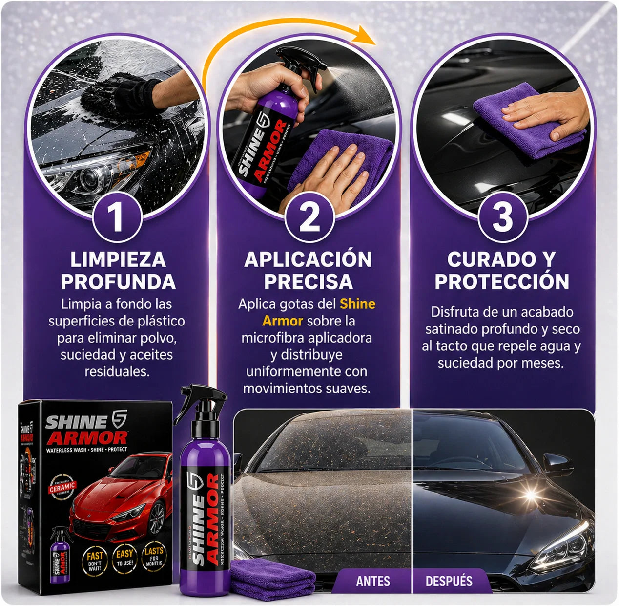 Shine Armor™ | Sellador Cerámico 3 en 1