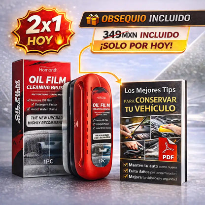 Oil Film™ | 2x1 Eliminador de grasa para parabrisas